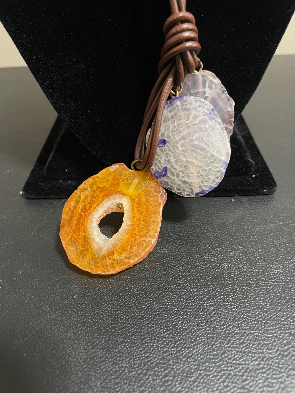 Athens Protatis Corded Necklace with Polished Stones